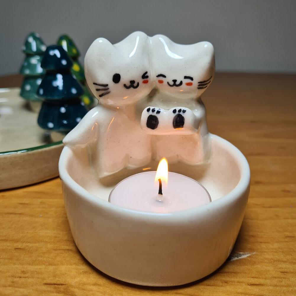 Candle Zero - Cute Kitten Candle Holder Warming Paws