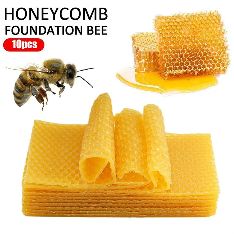 Candle Supplies Beeswax - 10Pcs Natural Beeswax Sheets Honeycomb Sheet