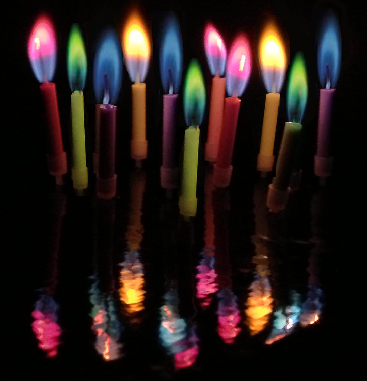 Candle Supplies Beeswax - Multicolor Happy Birthday Candles with Holders