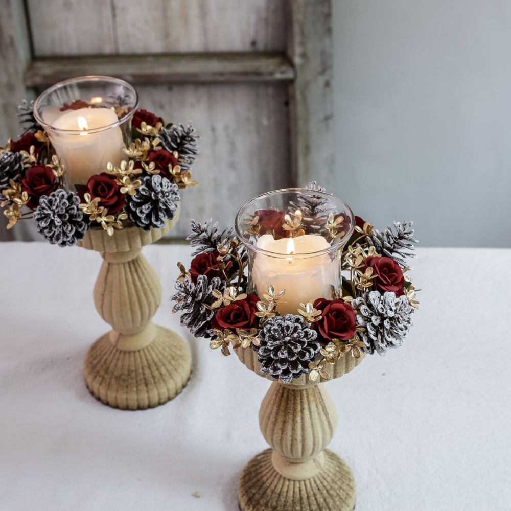 Christmas Candlestick Wreath R - Candle Quotes reseña y precio