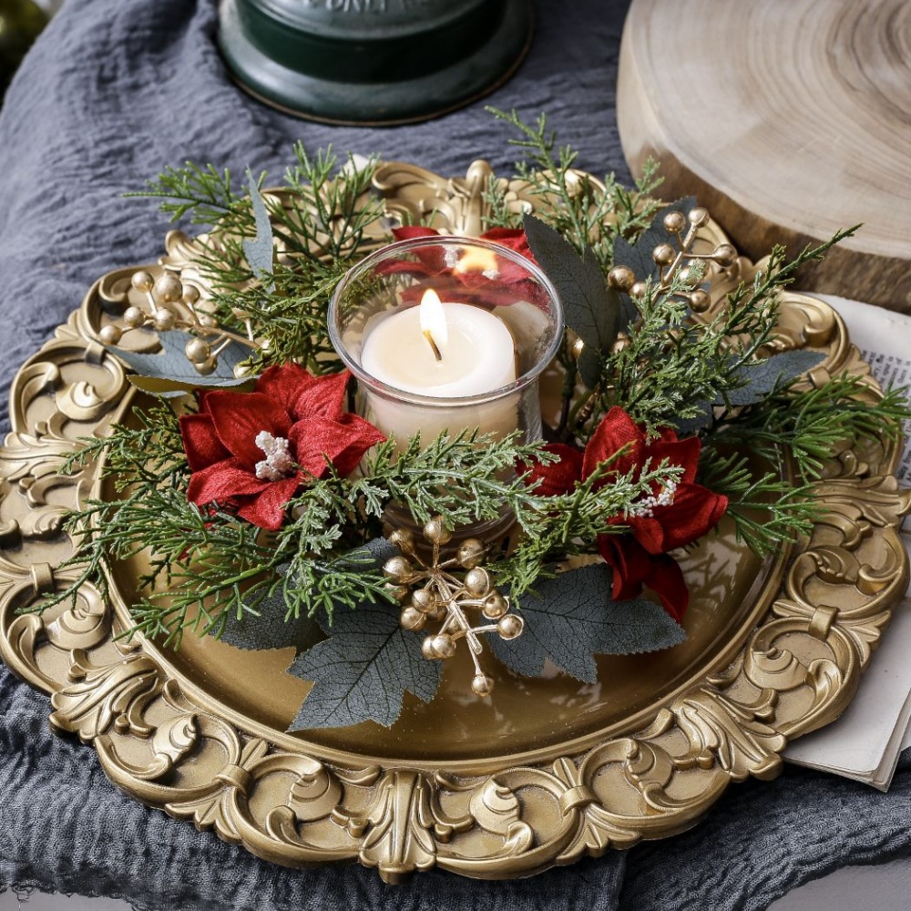 Christmas Candlestick Wreath R - Candle Quotes reseña y precio