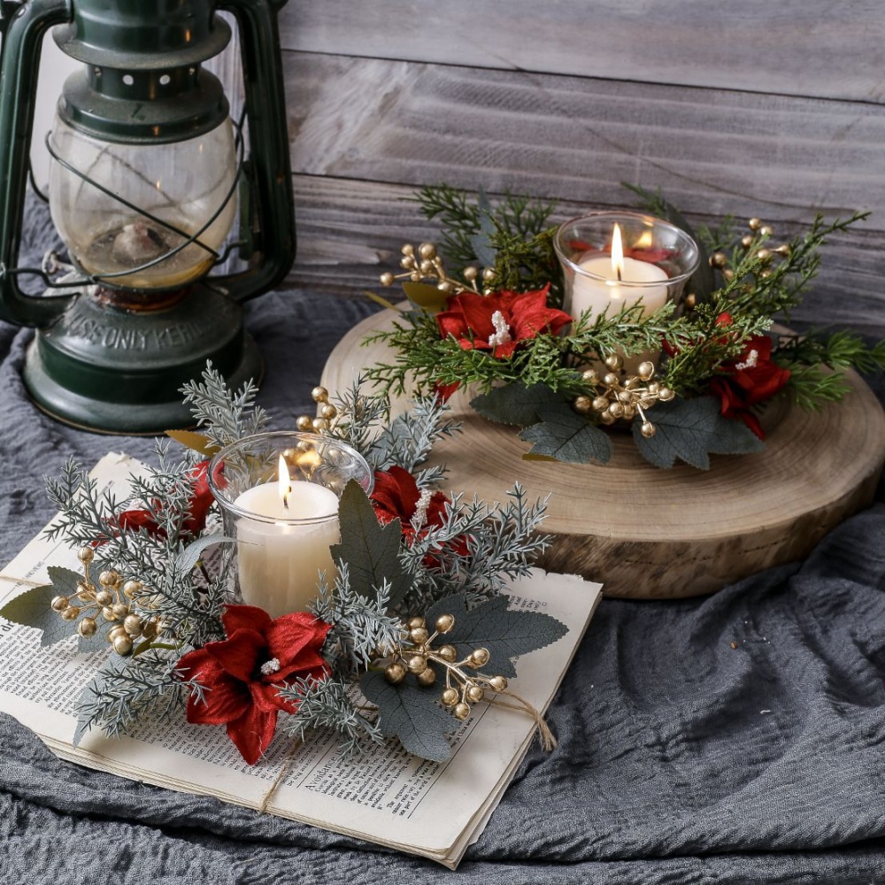 Christmas Candlestick Wreath R - Candle Quotes reseña y precio