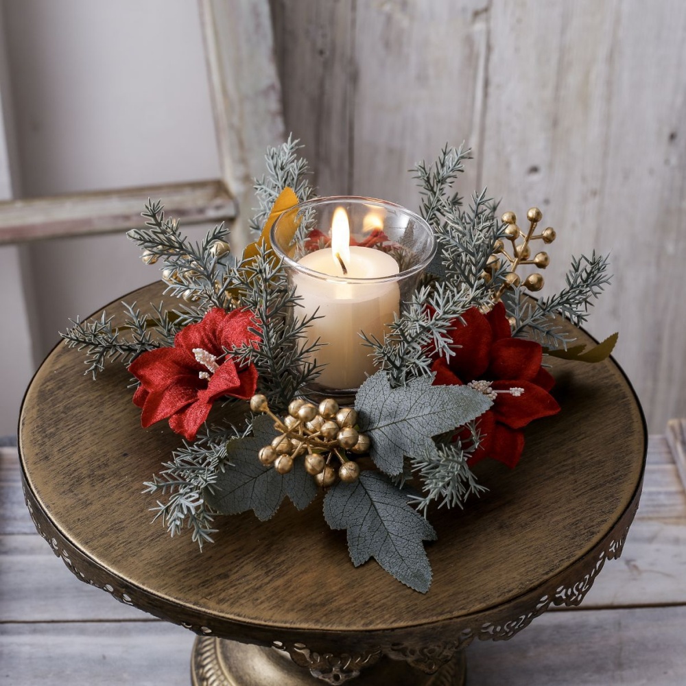 Christmas Candlestick Wreath R - Candle Quotes reseña y precio