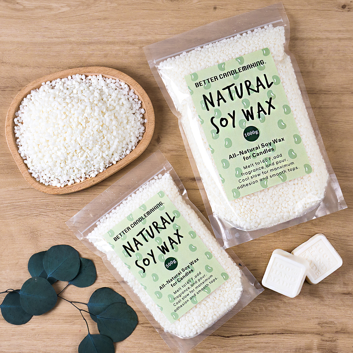 500g/1000g Natural Soy Wax DIY - Candle Supplies To Make Candles reseña y precio