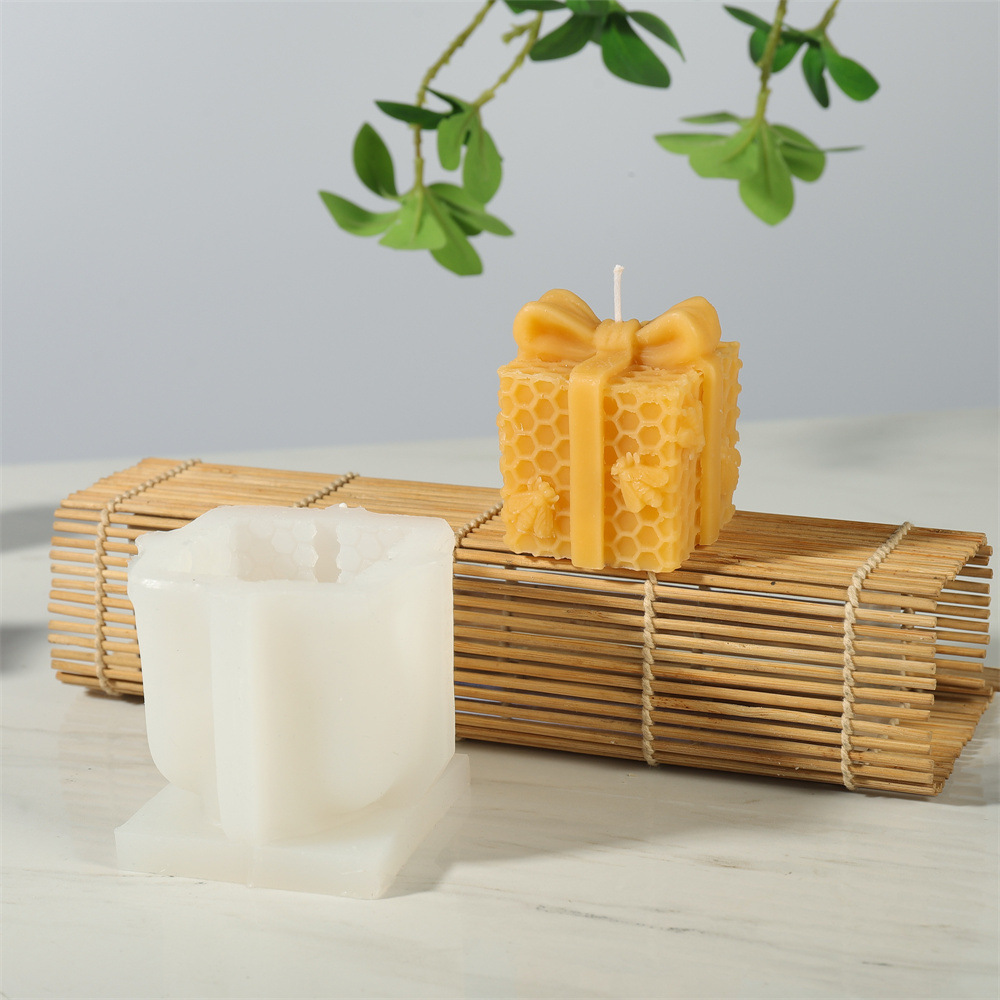 Honeycomb Bow Gift Box Silicon - Candle Supplies Beeswax reseña y precio