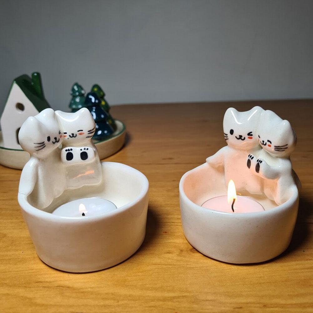 Cute Kitten Candle Holder Warm - Candle Zero reseña y precio