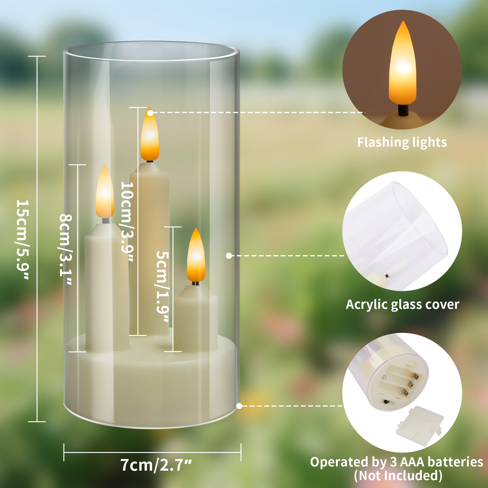 3 in1 Flameless LED Taper Cand - Candle Zero reseña y precio