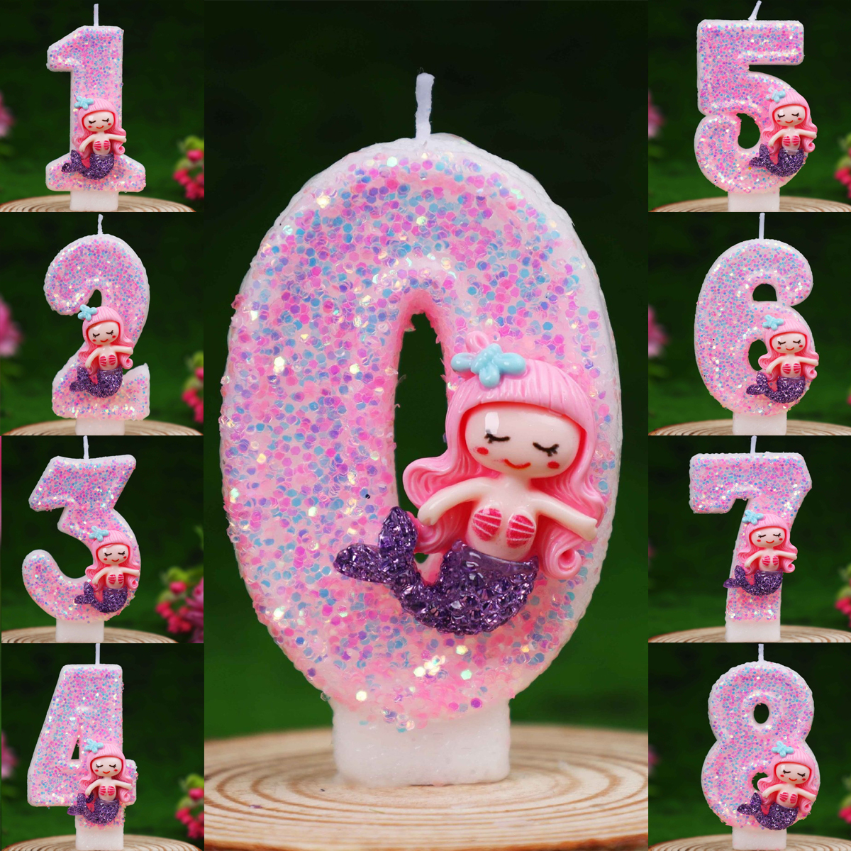 Creative Pink Mermaid 0-9 Digi - Candle Supplies In reseña y precio
