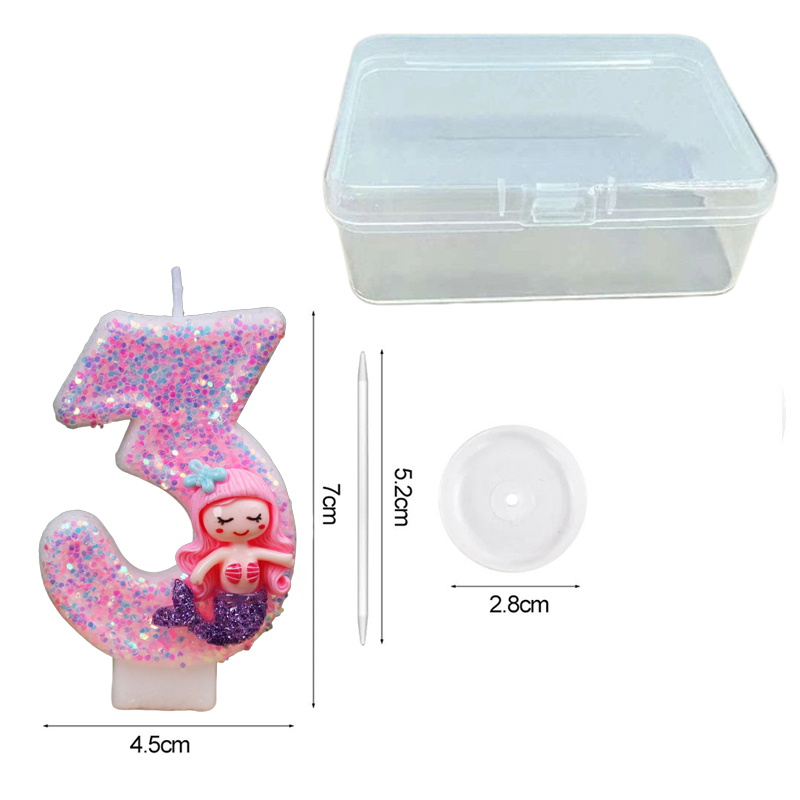 Creative Pink Mermaid 0-9 Digi - Candle Supplies In reseña y precio