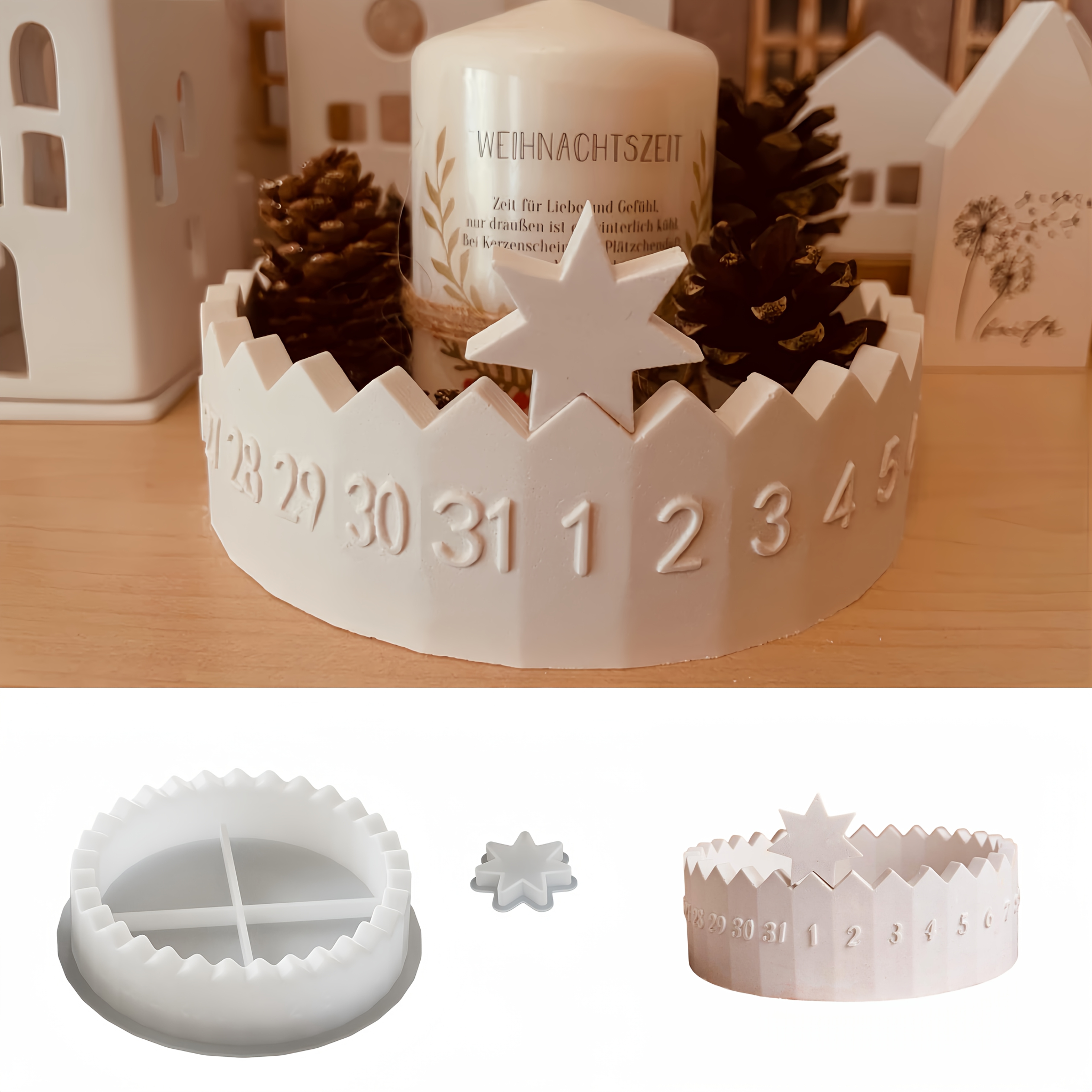 1 set Advent Calendar Silicone - Candle Supplies In reseña y precio