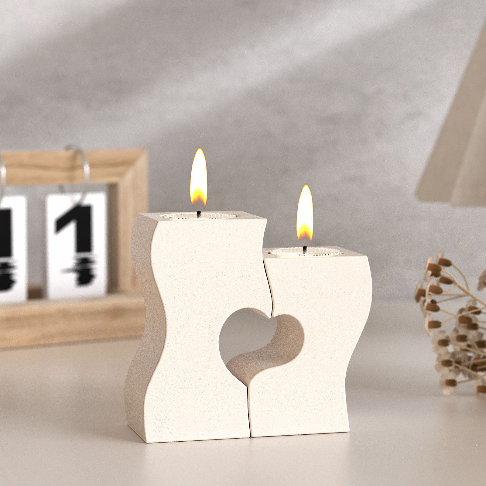 S Heart Candlestick Silicone M - Candle Quotes reseña y precio