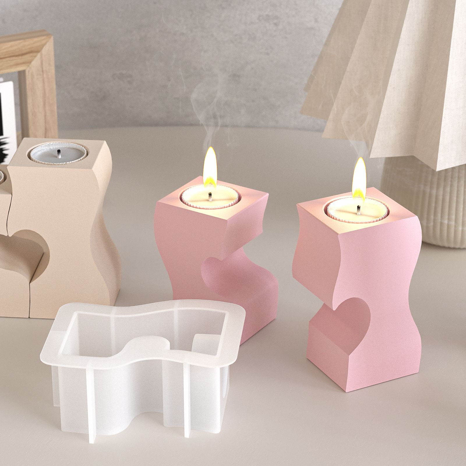 S Heart Candlestick Silicone M - Candle Quotes reseña y precio