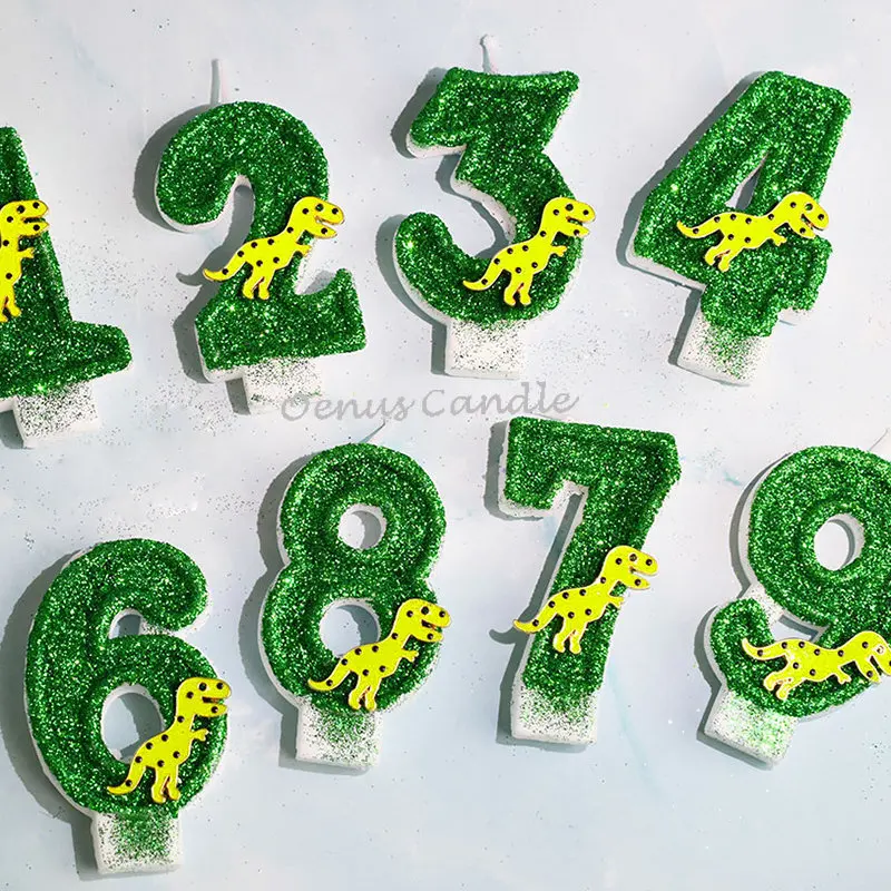 Dinosaur Birthday Candles Numb - Candle Supplies Beeswax reseña y precio