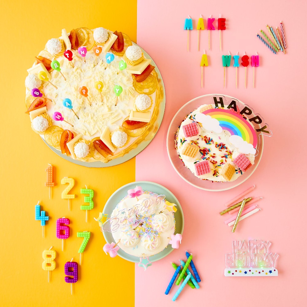 Vibrant Multicolor Birthday Ca - Candle Supplies In reseña y precio