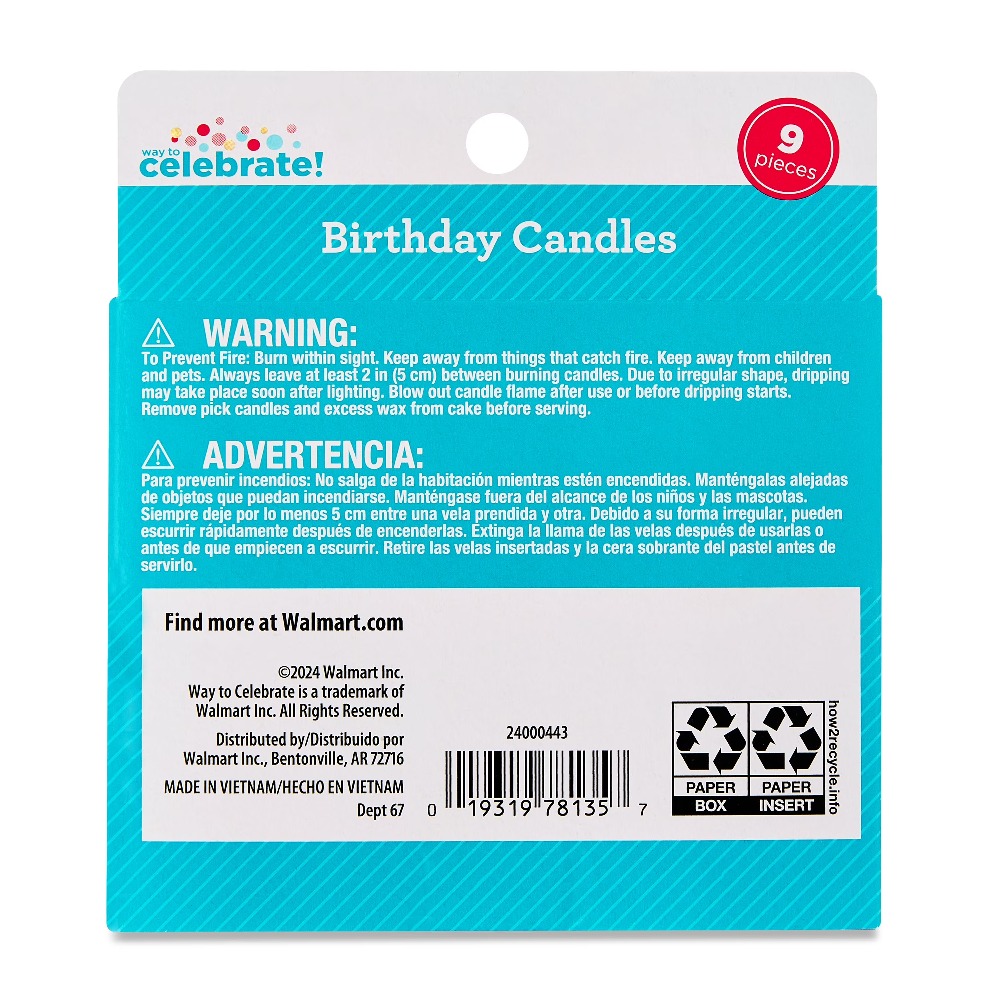 Vibrant Multicolor Birthday Ca - Candle Supplies In reseña y precio