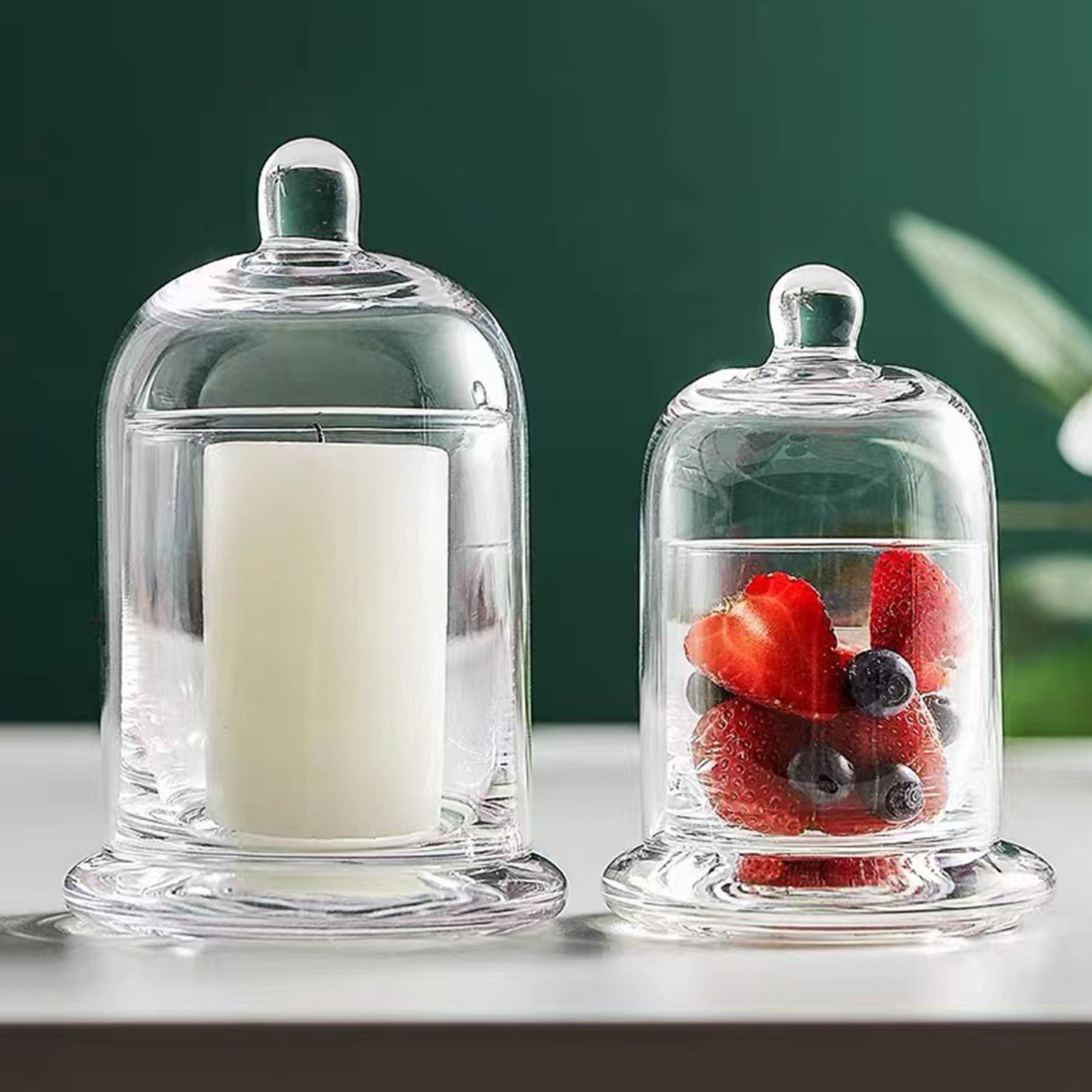 Glass Candle Holder Dome Cake  - Candle Zero reseña y precio