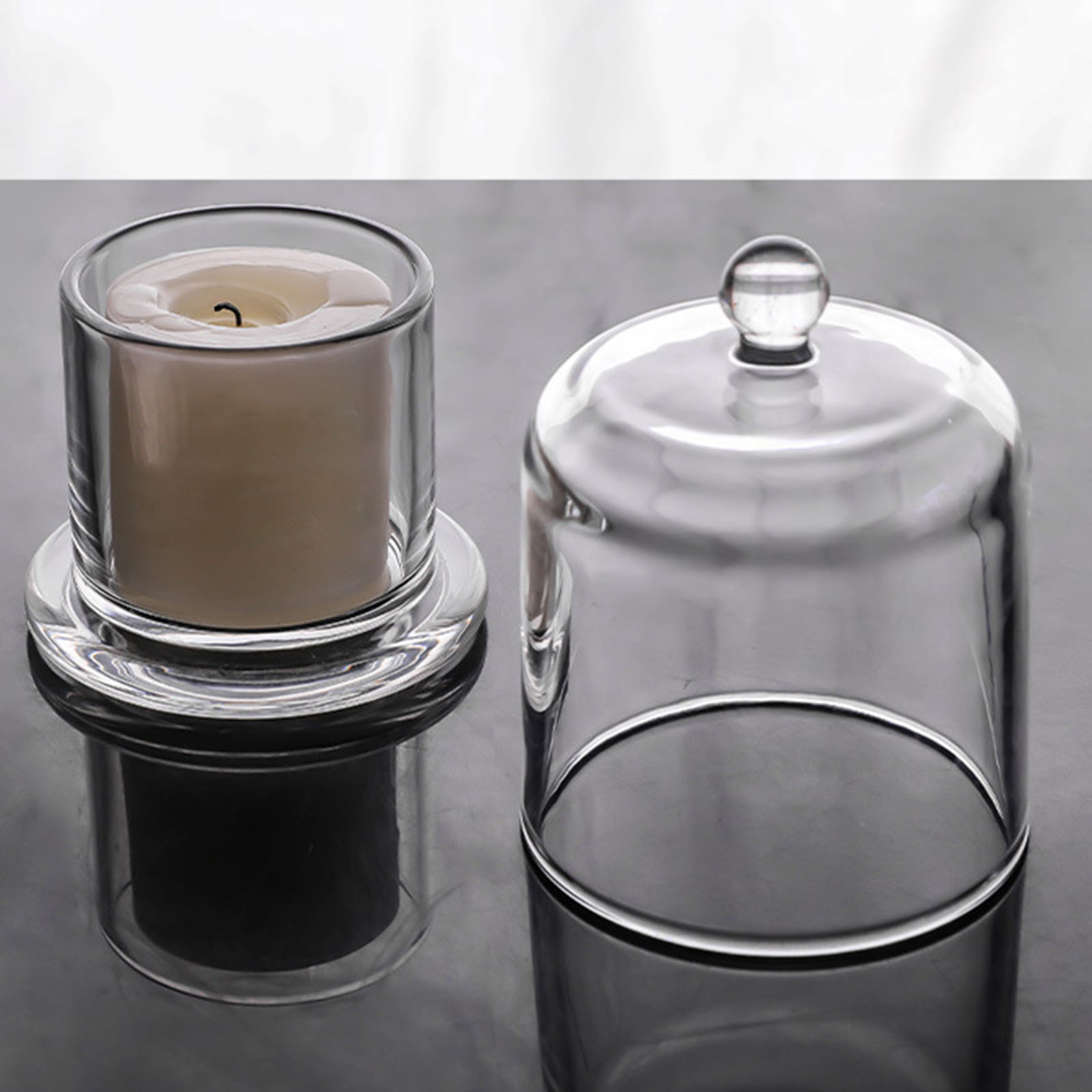 Glass Candle Holder Dome Cake  - Candle Zero reseña y precio