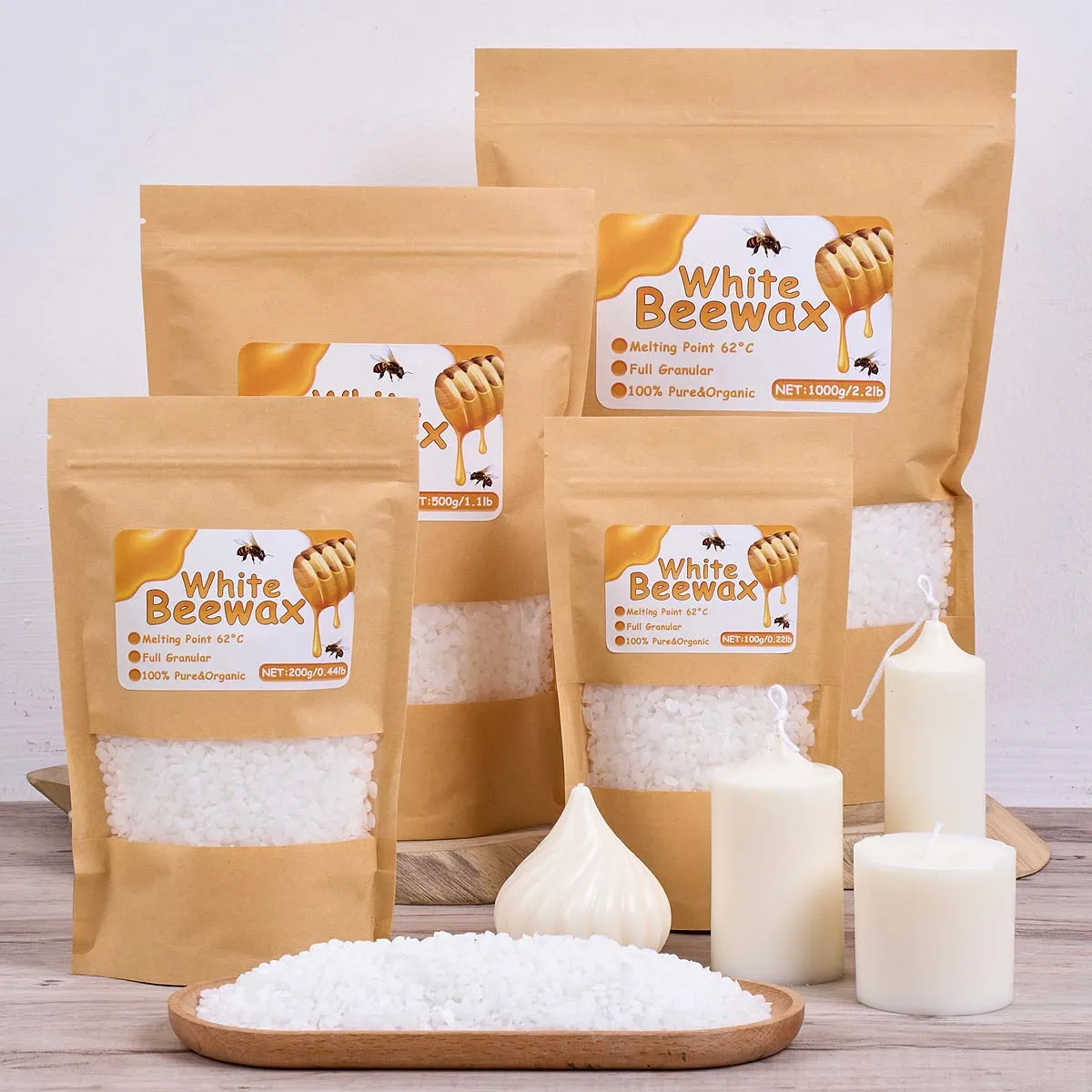 500g White Beeswax DIY Candle  - Candle Supplies Beeswax reseña y precio