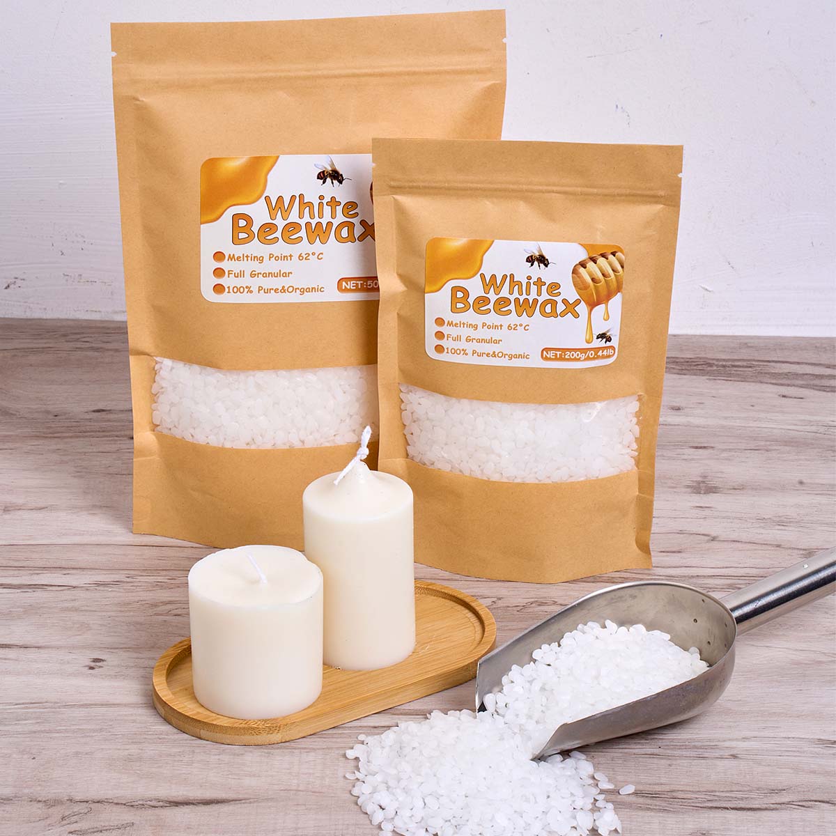500g White Beeswax DIY Candle  - Candle Supplies Beeswax reseña y precio
