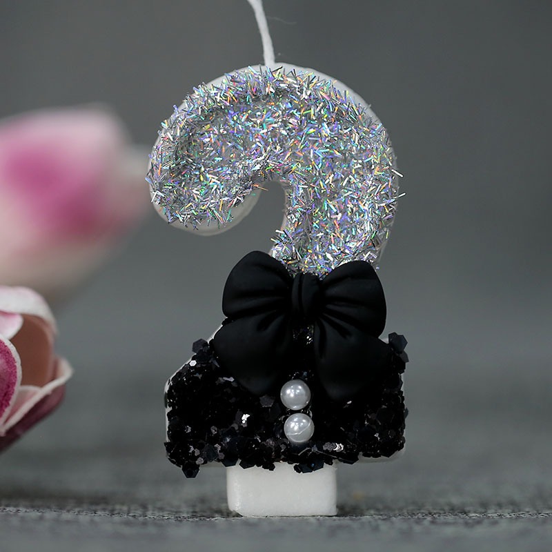Midnight Bow & Pearl 0-9 Numbe - Candle Supplies In reseña y precio