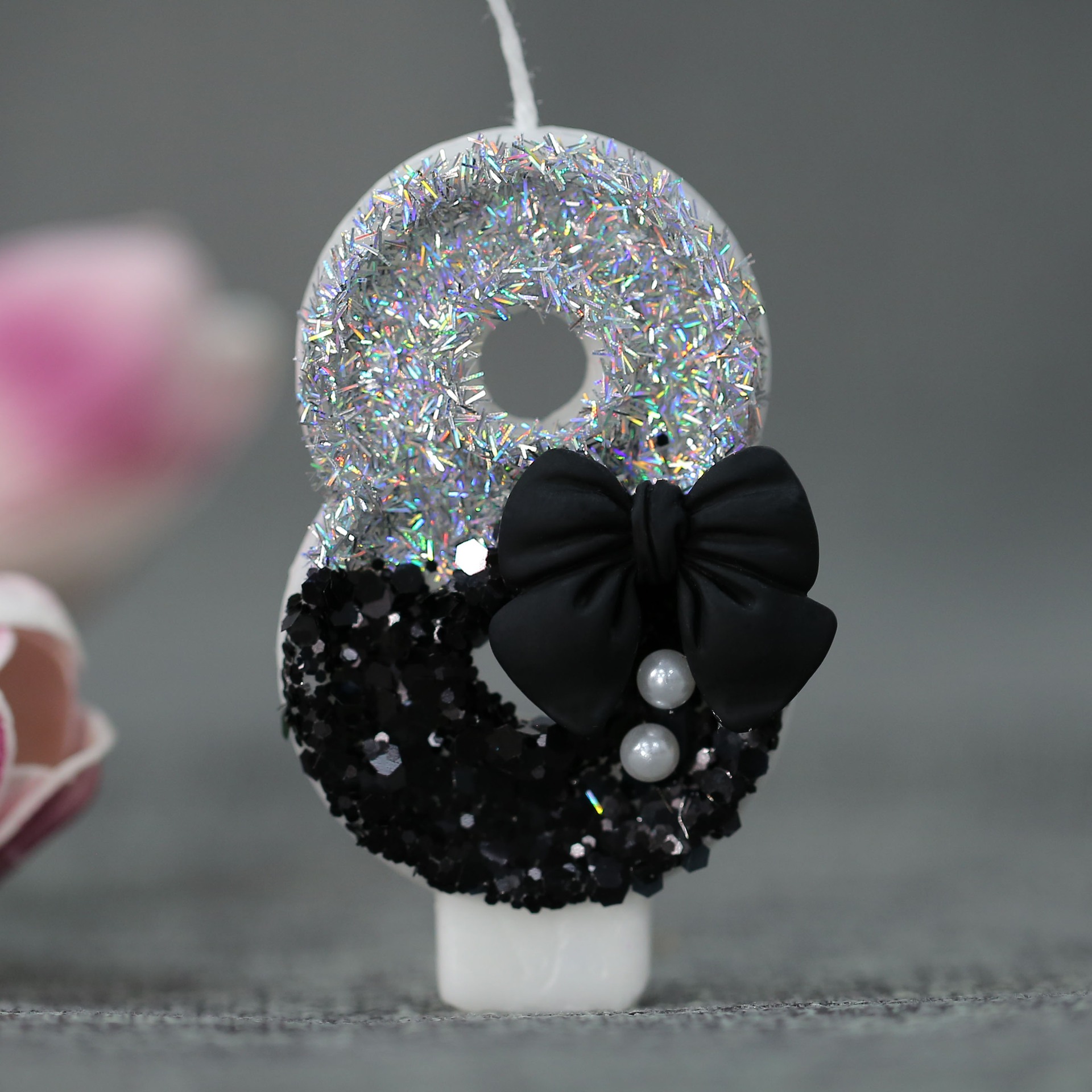 Midnight Bow & Pearl 0-9 Numbe - Candle Supplies In reseña y precio