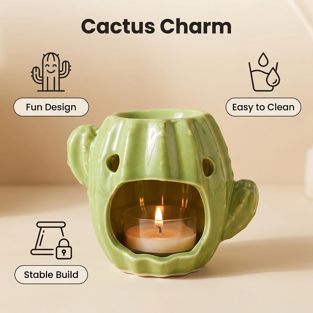 Cactus Shaped Ceramic Oil Burn - Candle Zero reseña y precio