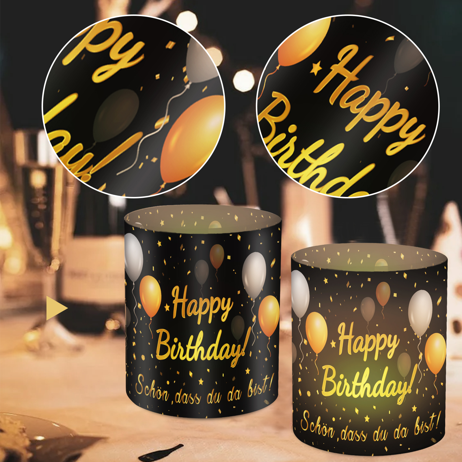 12pcs Happy Birthday Candle Ta - Candle Quotes reseña y precio