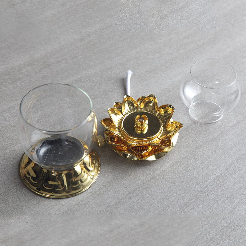 Golden Oil Lamp For Buddhist W - Candle Zero reseña y precio