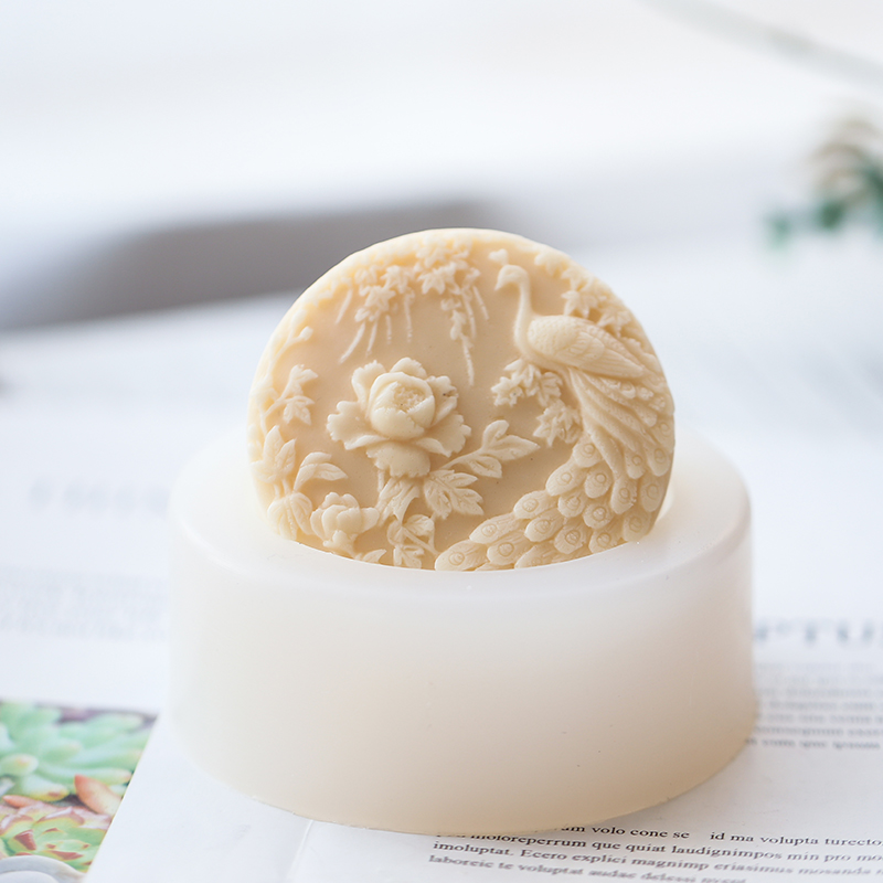 Peacock Flower Pattern Silicon - Candle Making Supplies For Beginners reseña y precio