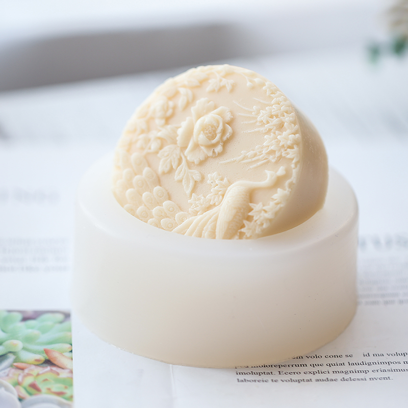 Peacock Flower Pattern Silicon - Candle Making Supplies For Beginners reseña y precio