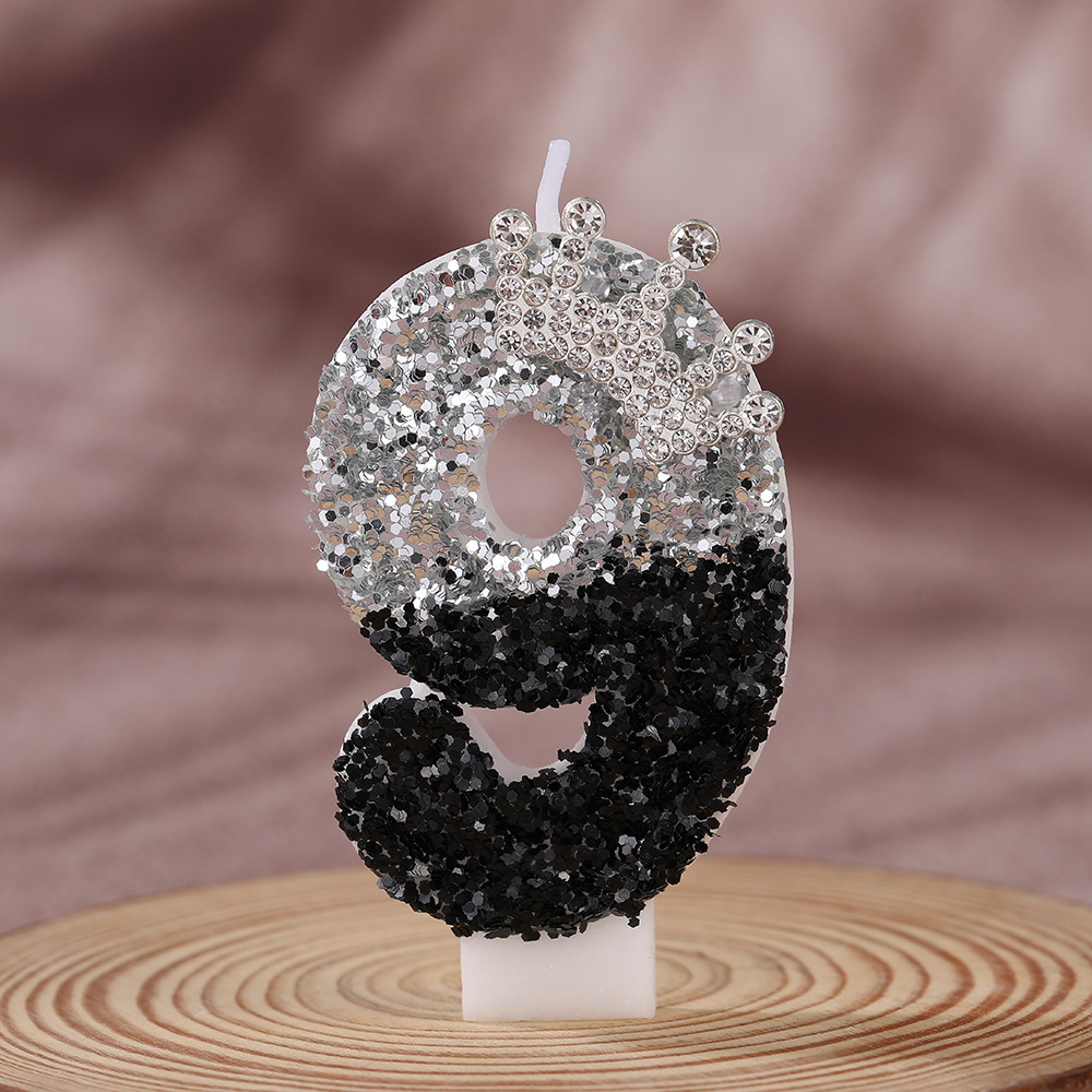 Black Silver Gradient Crown Ha - Candle Supplies In reseña y precio