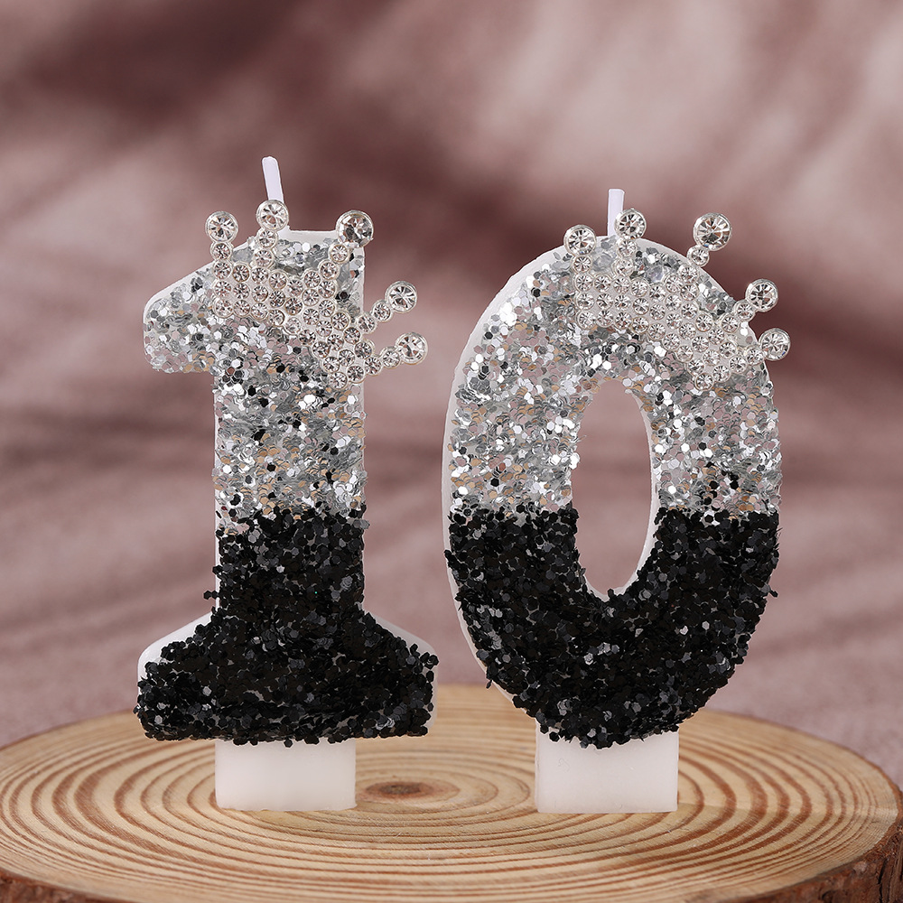 Black Silver Gradient Crown Ha - Candle Supplies In reseña y precio