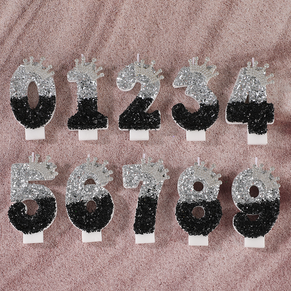Black Silver Gradient Crown Ha - Candle Supplies In reseña y precio