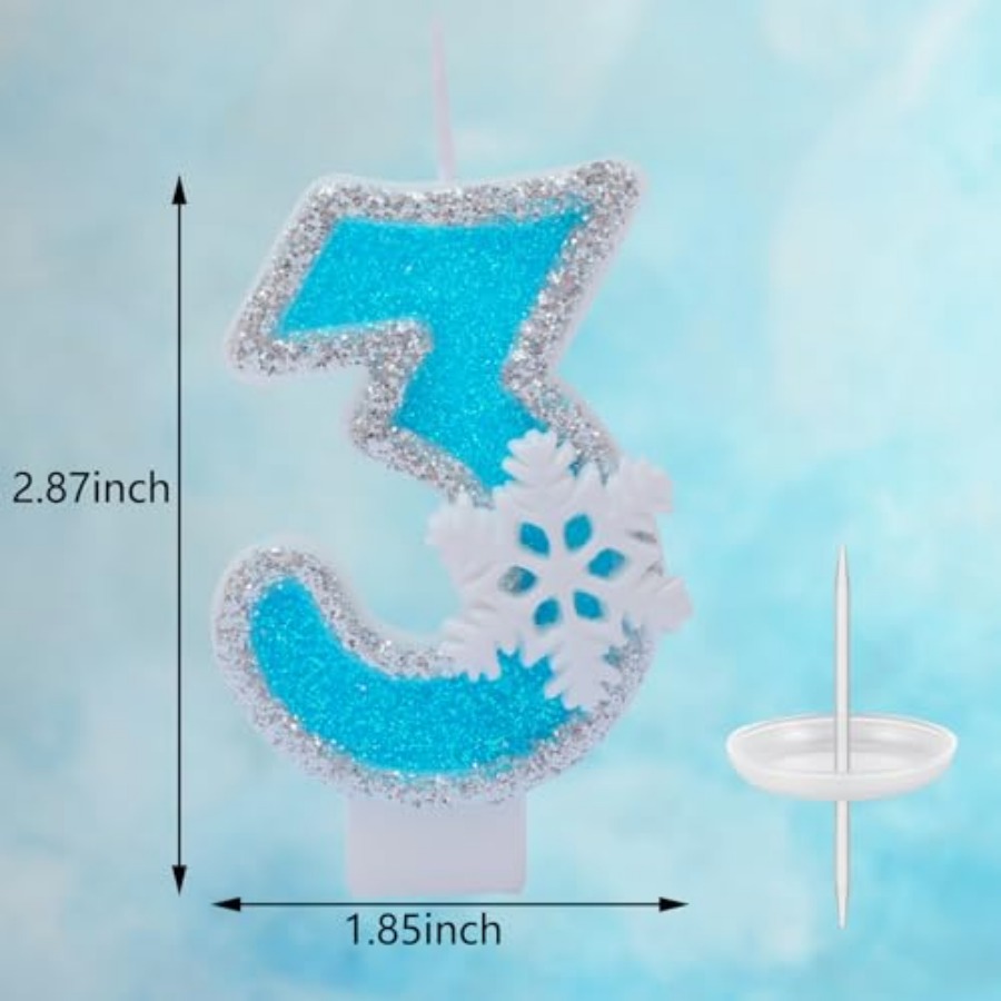 Blue Frozen Birthday Party Dec - Candle Supplies In reseña y precio