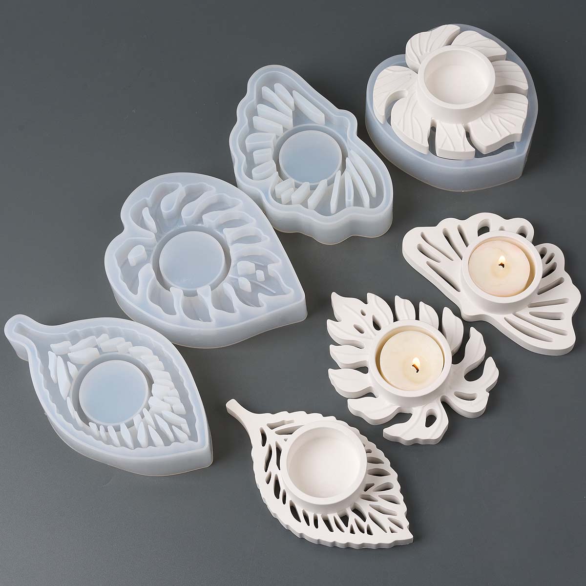 Leaves Candlestick Silicone Mo - Candle Quotes reseña y precio