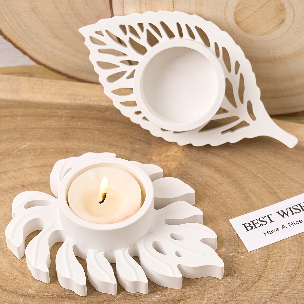Leaves Candlestick Silicone Mo - Candle Quotes reseña y precio